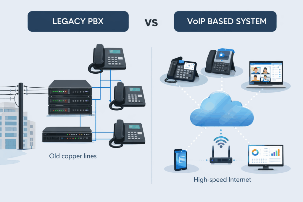 legacy pbx vs voip